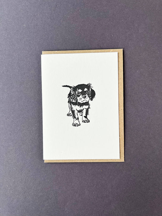 Penguin Ink Cavalier King Charles Spaniel Notecard