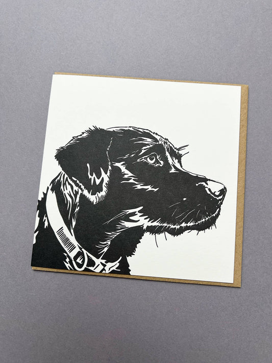 Penguin Ink Labrador Puppy Big Card