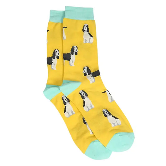 Sock Talk Spaniel Yellow Bamboo Socks