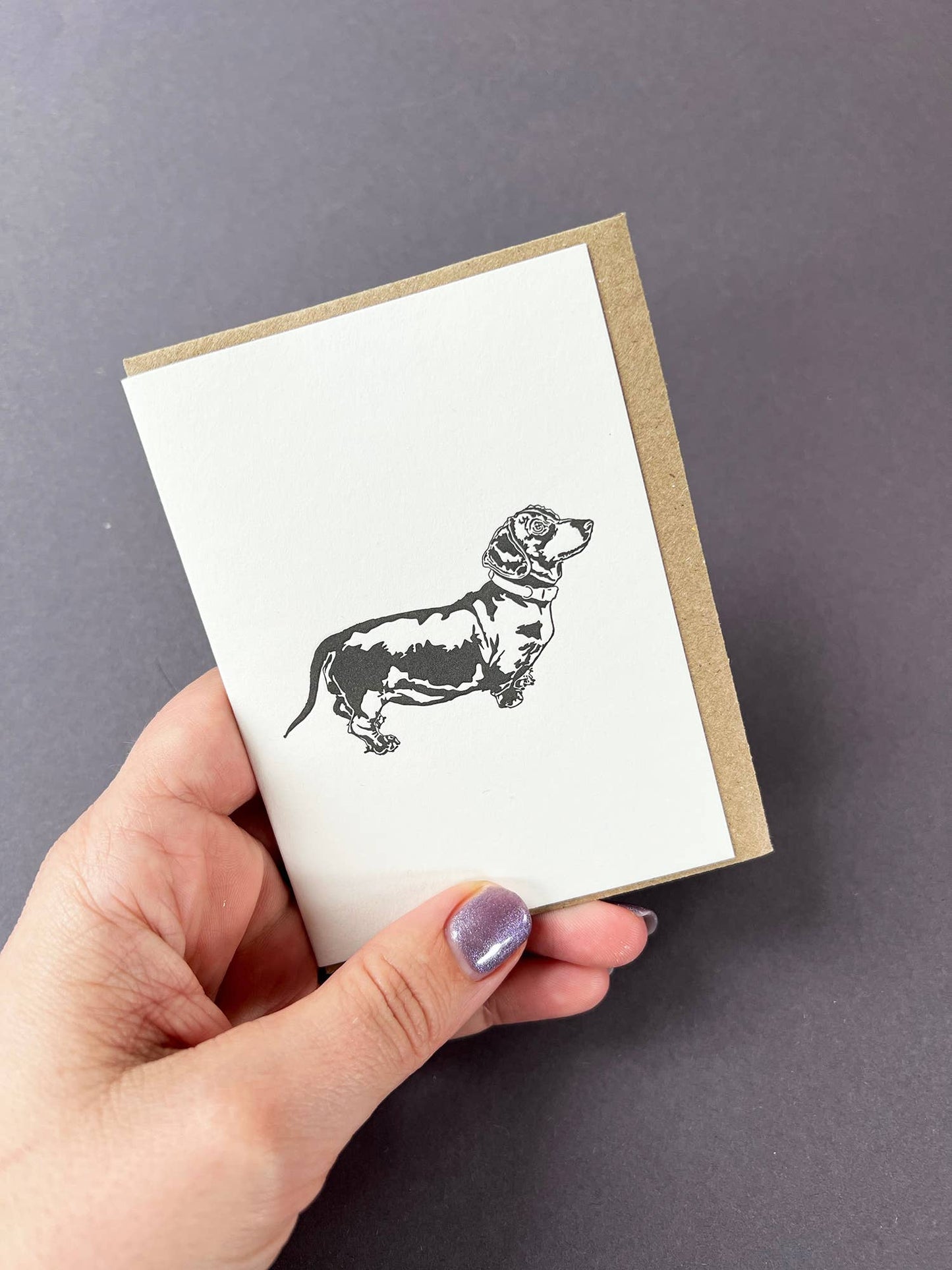 Penguin Ink Dachshund Note Card