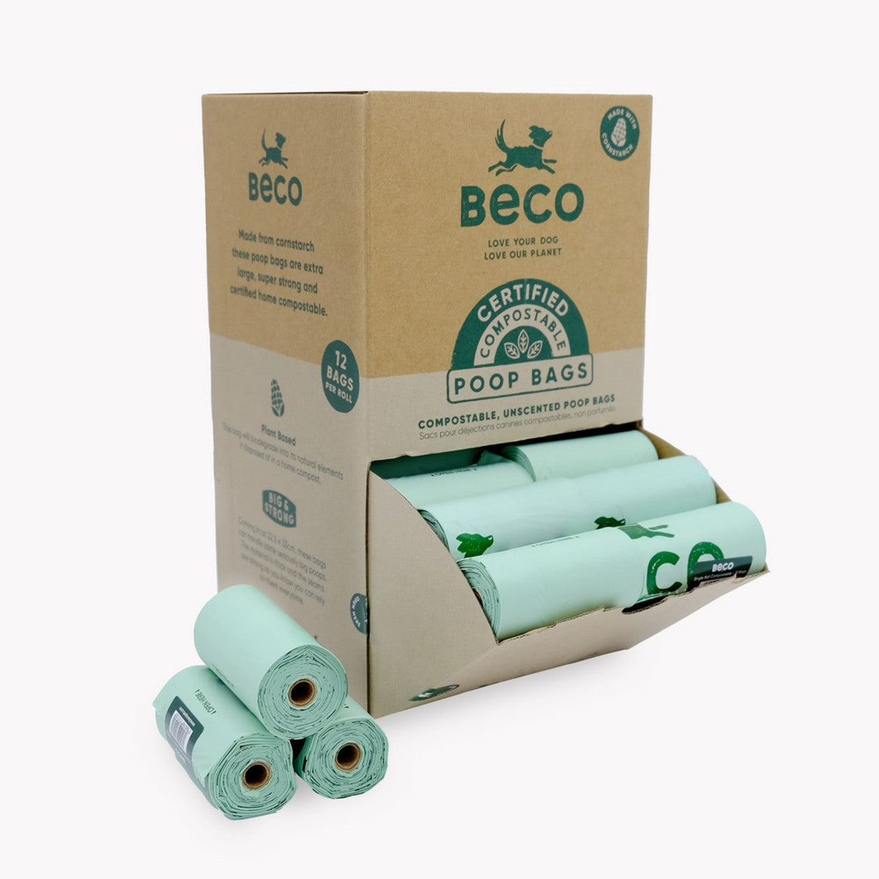 Beco Single Roll Compostable Poo Bags (12 bags)