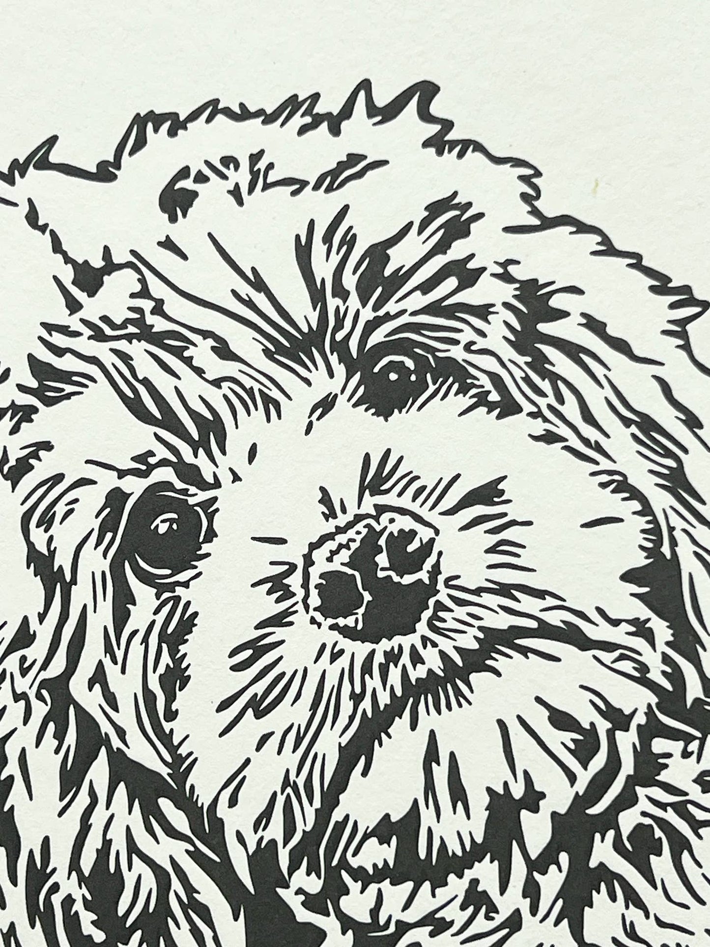 Penguin Ink Cockapoo Puppy Big Card