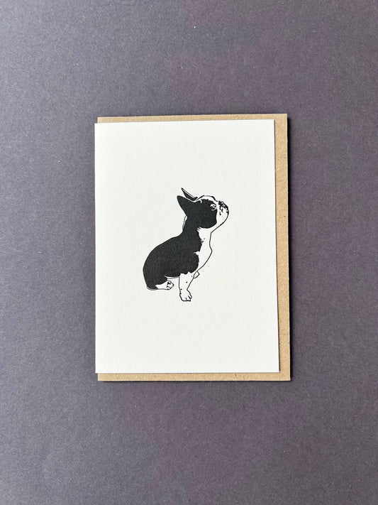 Penguin Ink French Bulldog Note Card
