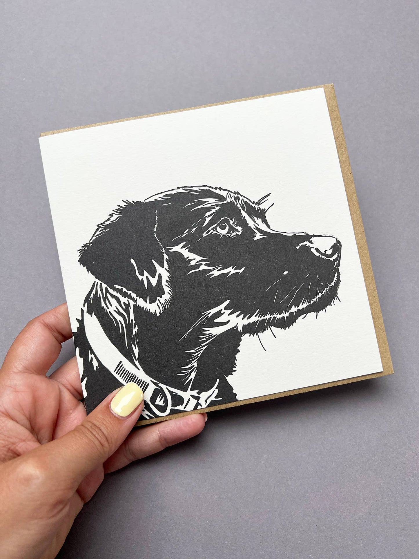 Penguin Ink Labrador Puppy Big Card