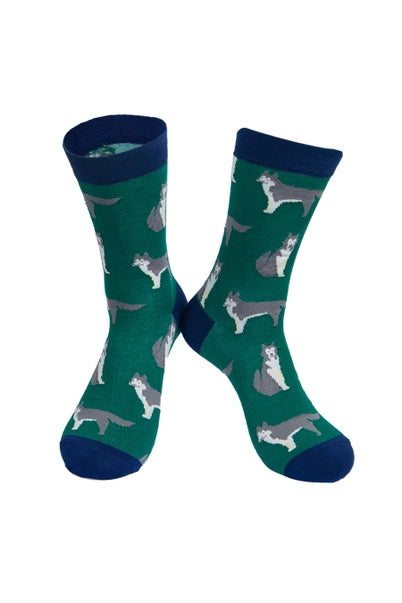 Sock Talk Siberian Husky Bamboo Socks
