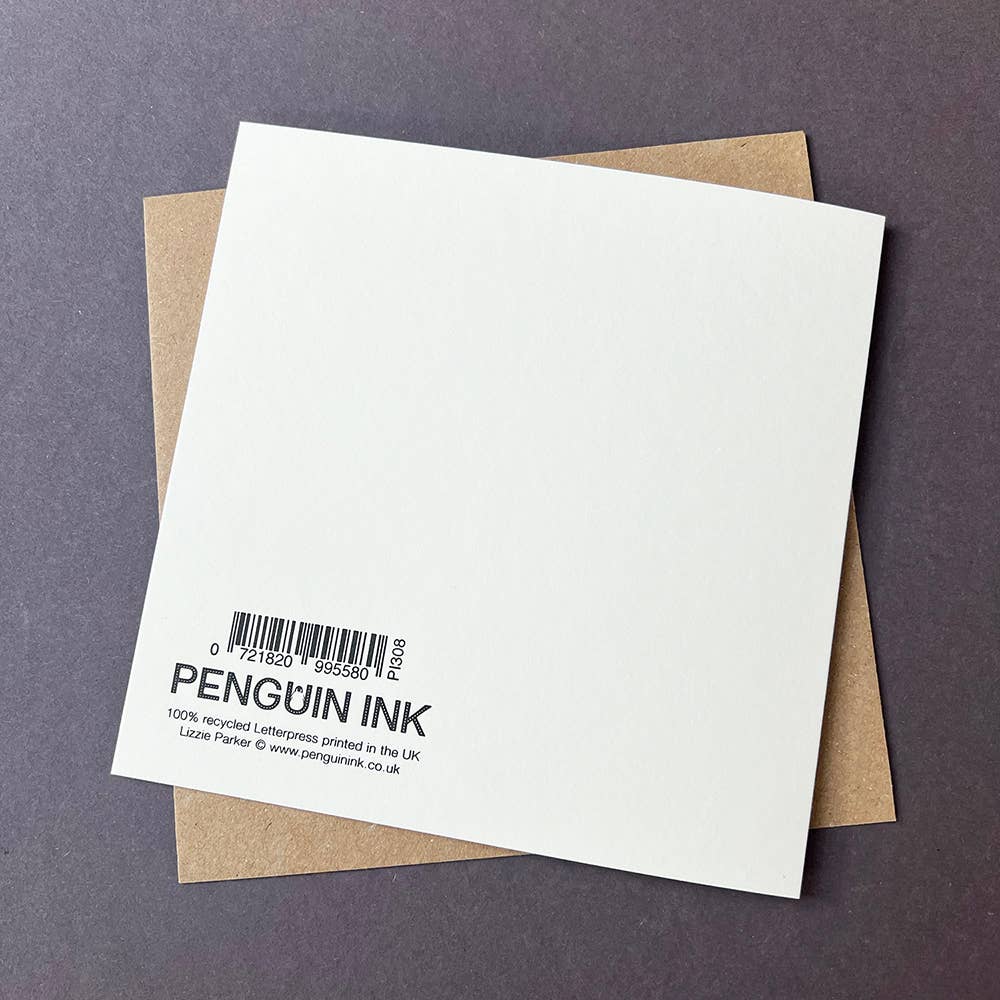 Penguin Ink Alsatian Puppy Big Card