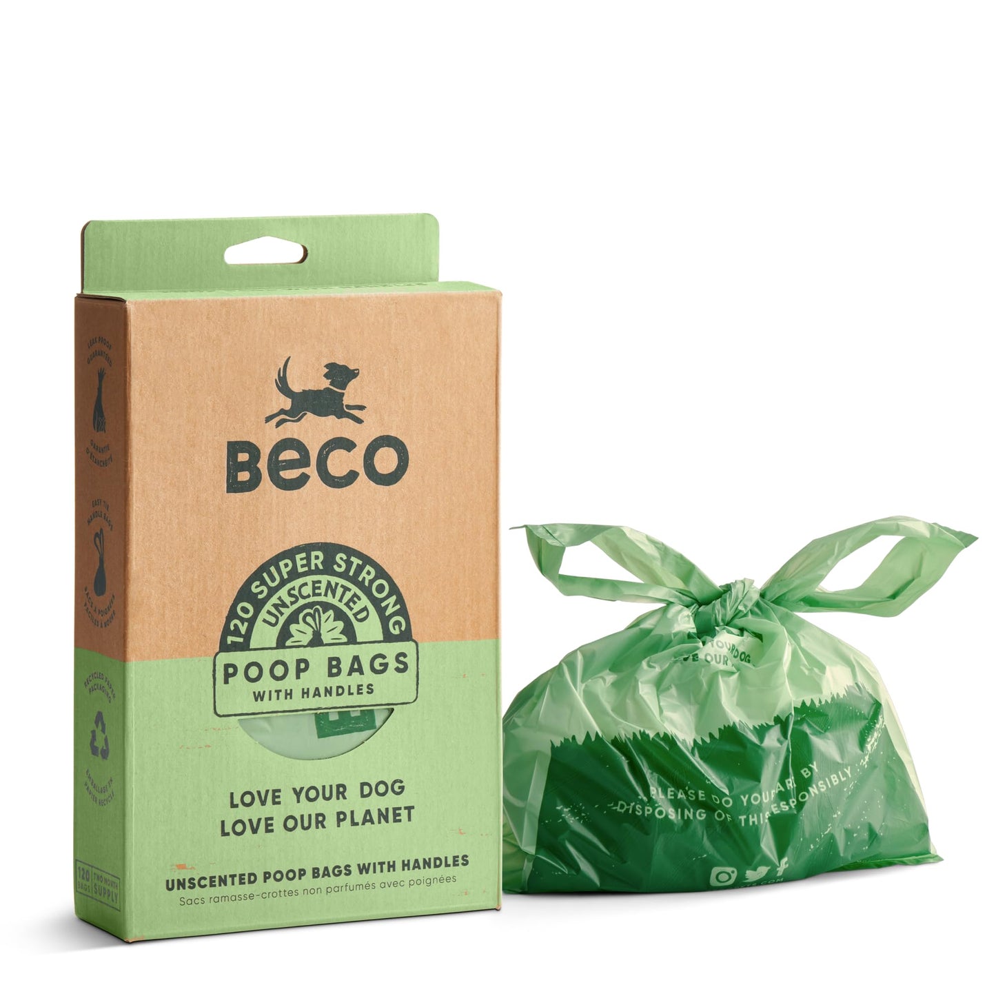 Beco Large Poo Bags With Handles (120 pck)