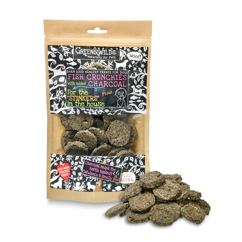 Green & Wilds Fish Charcoal Crunchies 100g
