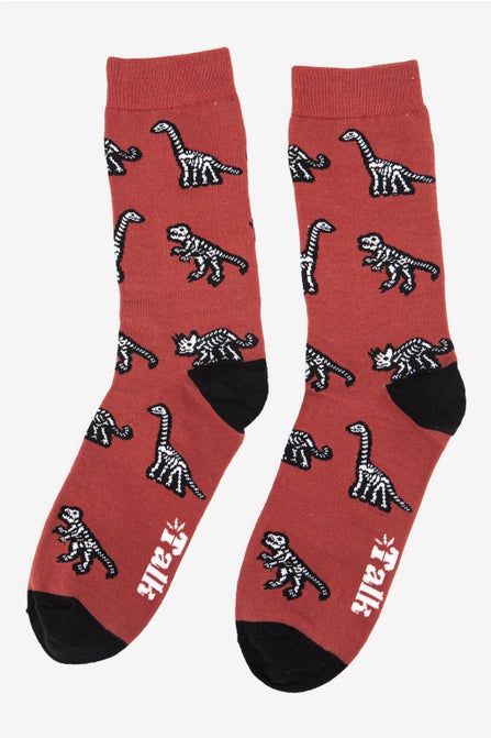 Sock Talk Dinosaur Bones Bamboo Socks