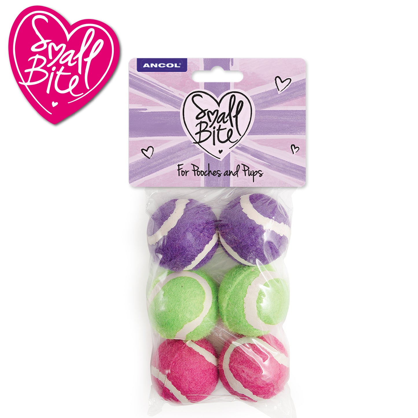 Small Bite Mini Tennis Balls (6pck)