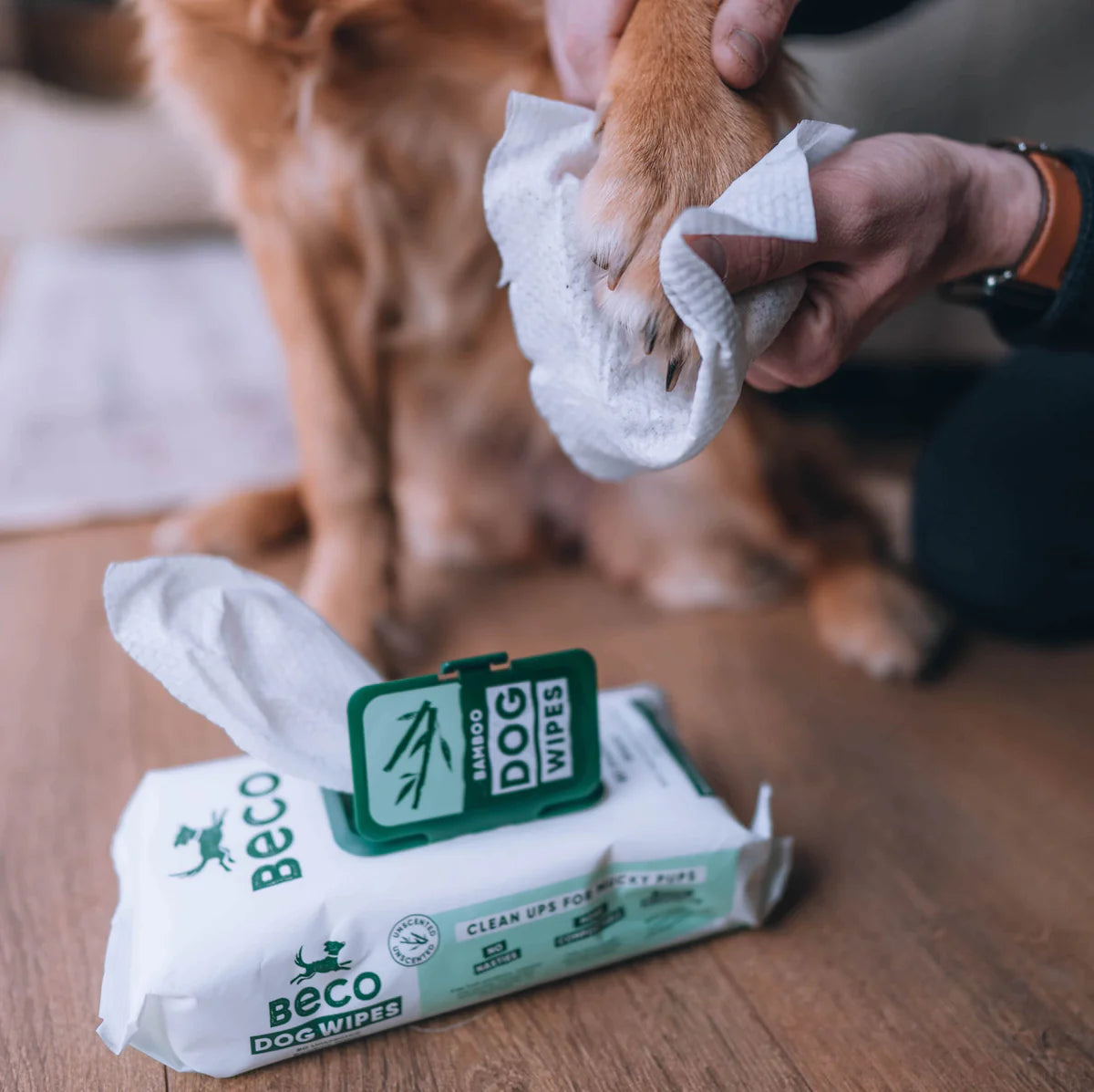 Beco Bamboo Dog Wipes Unscented (80wipes)