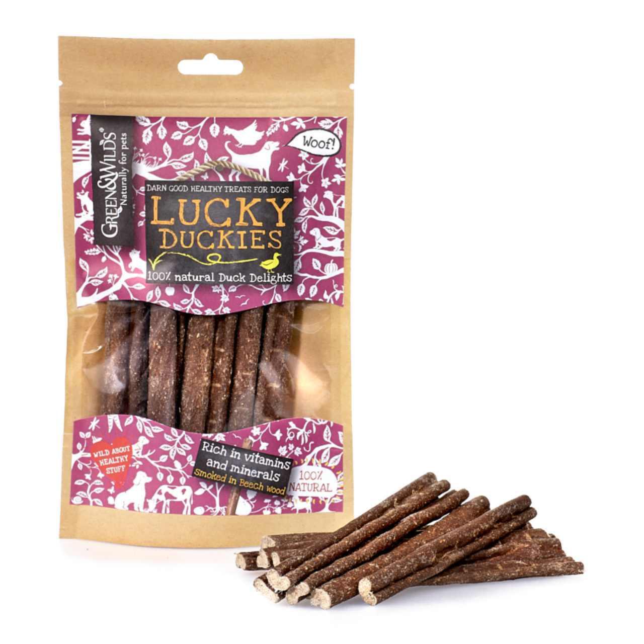 Green & Wilds Lucky Duckies Treats 100g