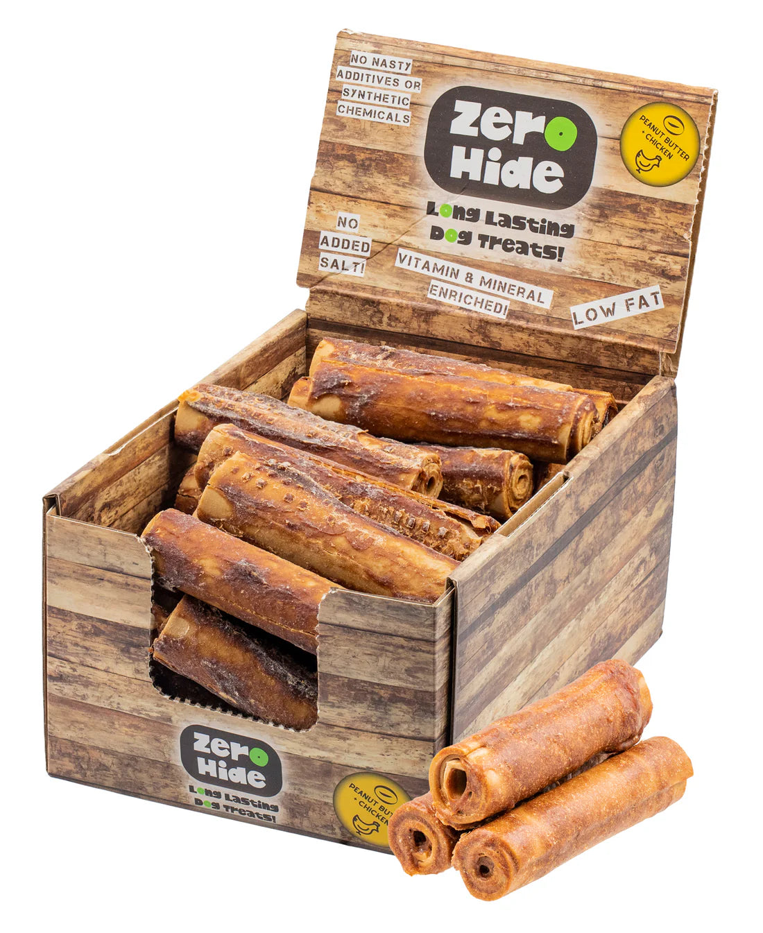 Zero Hide Peanut Butter & Chicken Roll Dog Bone ( 2 Sizes )