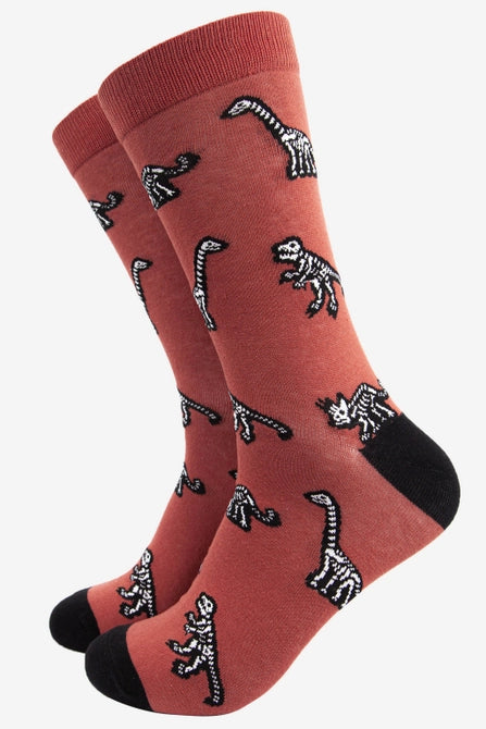 Sock Talk Dinosaur Bones Bamboo Socks