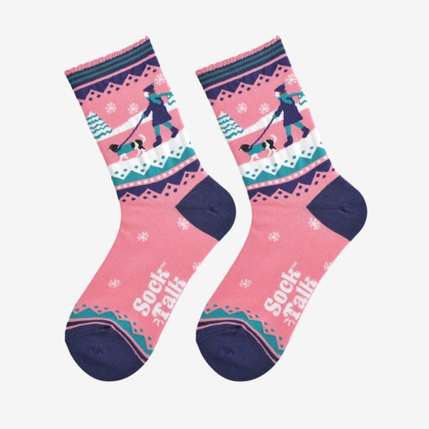 Sock Talk Winter Walking Dog Bamboo Socks