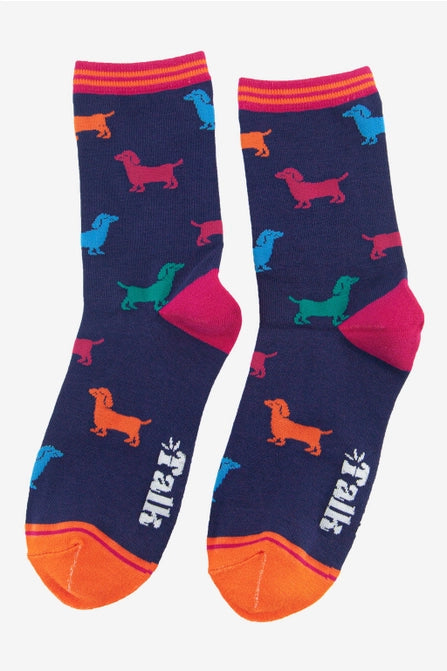 Sock Talk Multi-colour Dachshund Bamboo Socks