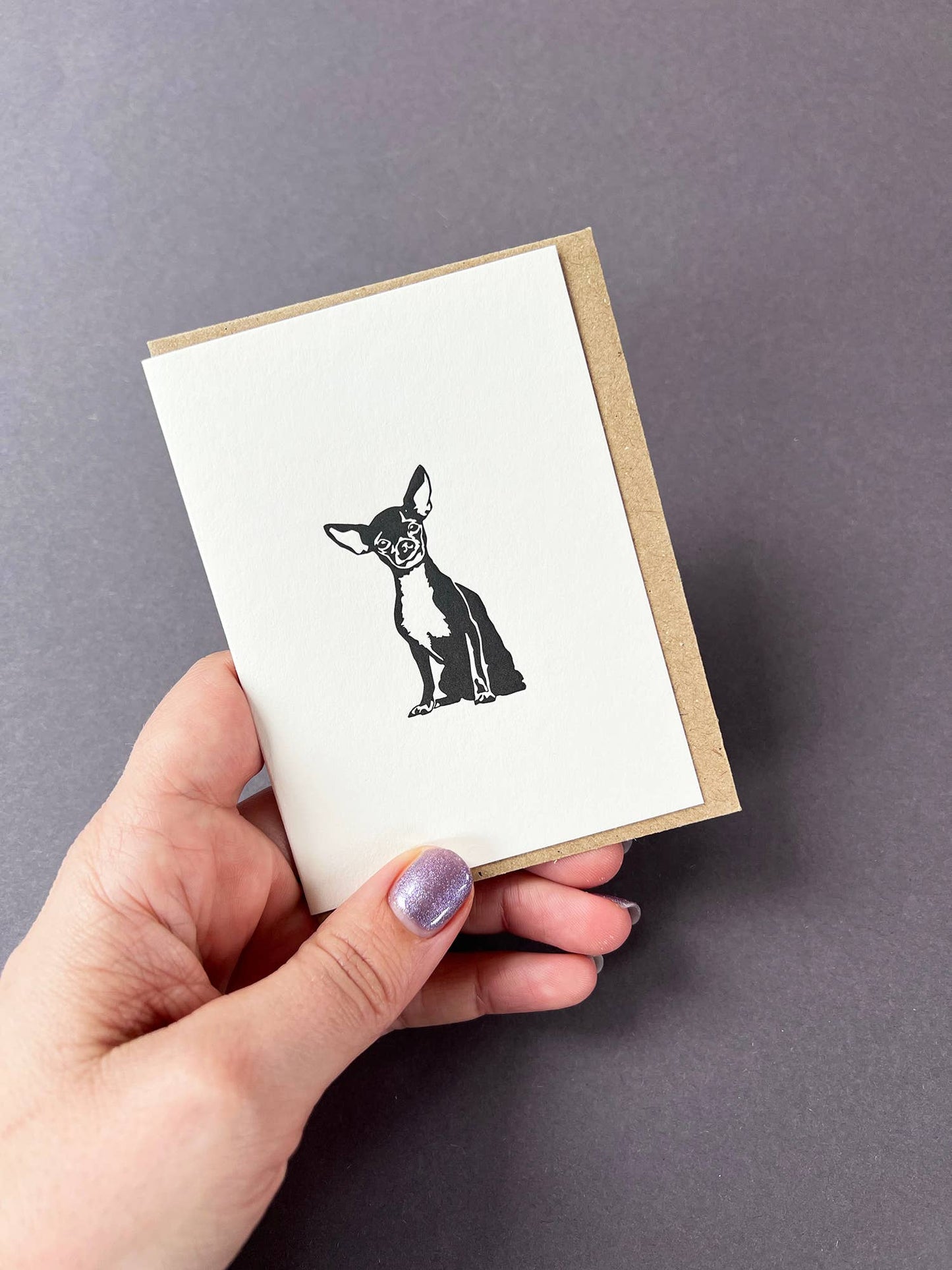 Penguin Ink Chihuahua Note Card