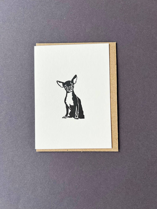 Penguin Ink Chihuahua Note Card