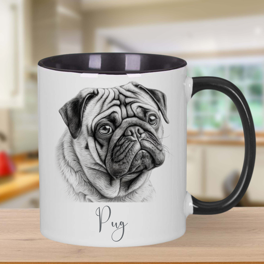 Sketch Pug Dog Mug