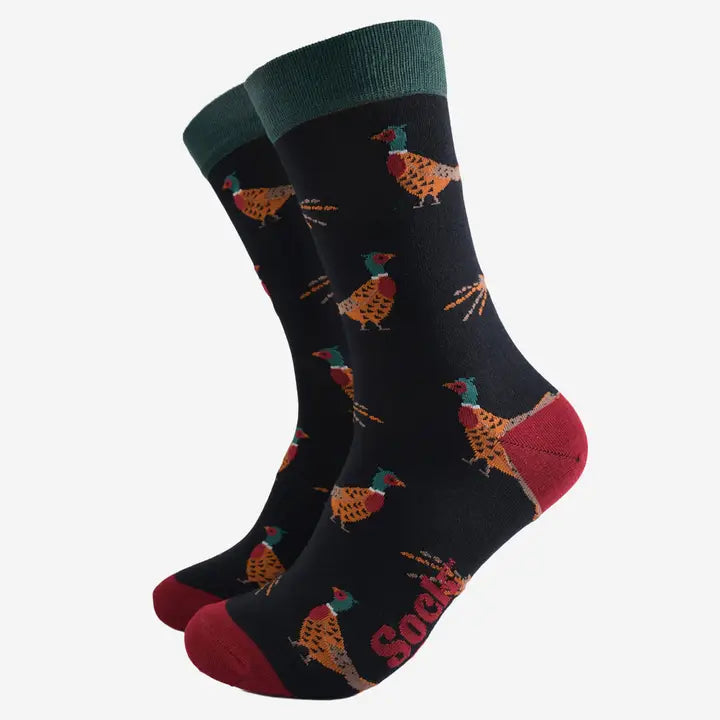 Sock Talk Black Pheasant Bamboo Socks
