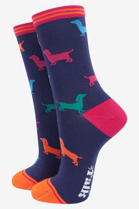 Sock Talk Multi-colour Dachshund Bamboo Socks