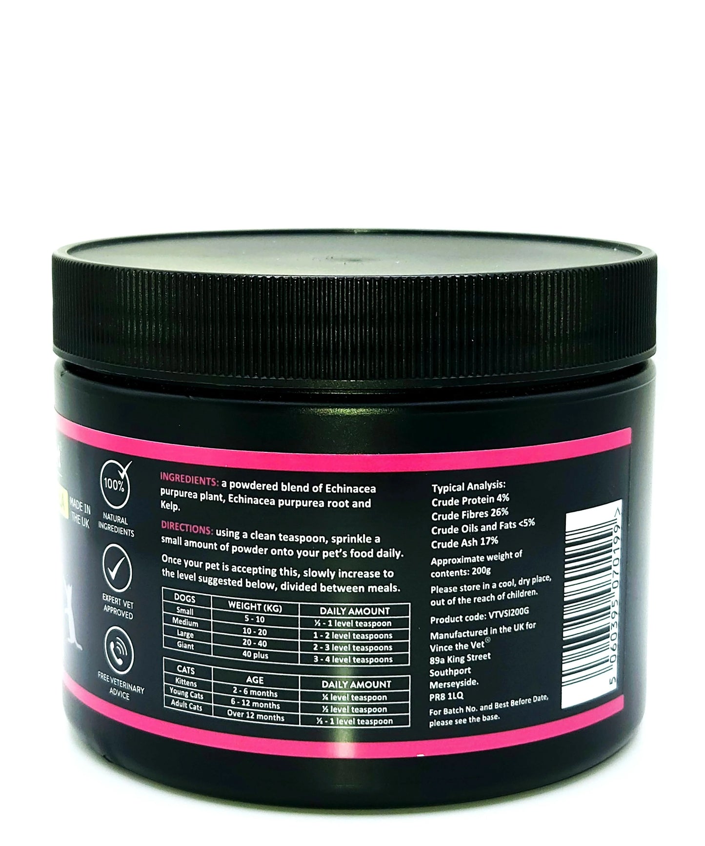 Vince The Vet Immunity Supplement 200g