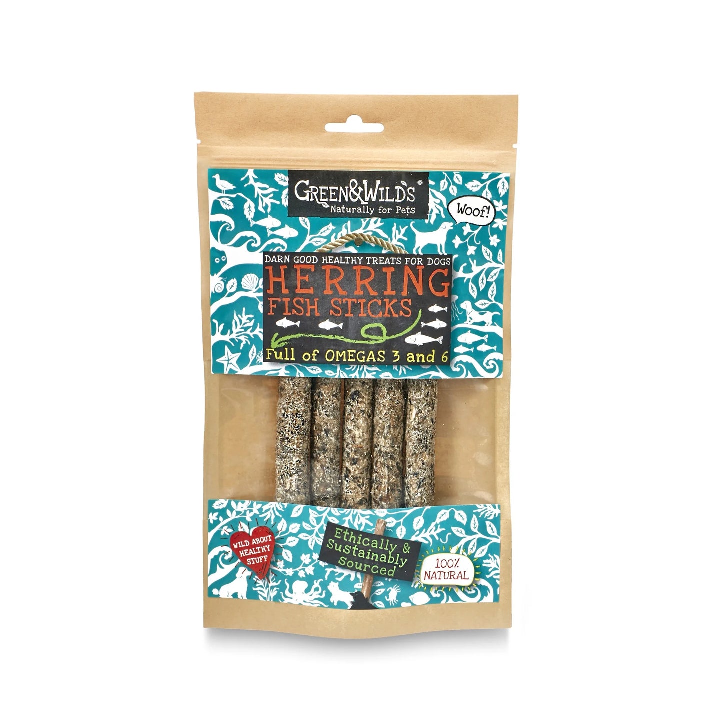 Green & Wilds Herring Sticks 100g