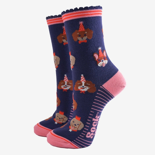 Sock Talk Party Dog Bamboo Socks