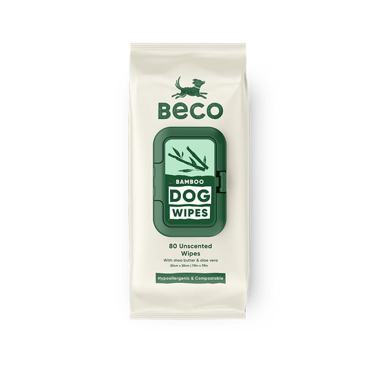 Beco Bamboo Dog Wipes Unscented (80wipes)