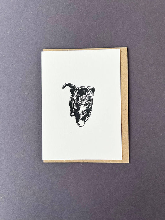 Penguin Ink Staffie Note Card