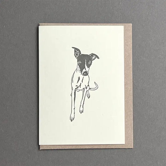 Penguin Ink Whippet Note Card